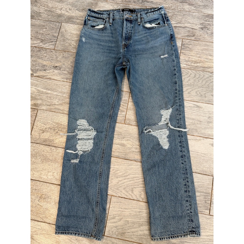 Hudson Thalia Loose Fit Denim Jeans 26 Distressed Ripped High Rise Pants Womens‎